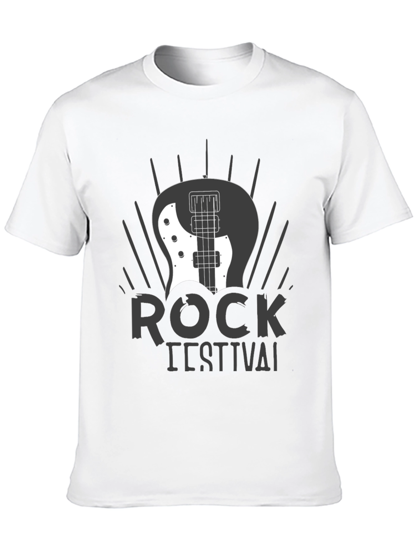 Rock Festival Graphic T-Shirt - Black