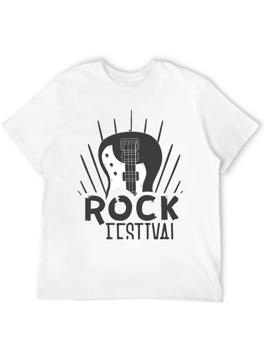 Rock Festival Graphic T-Shirt - Black