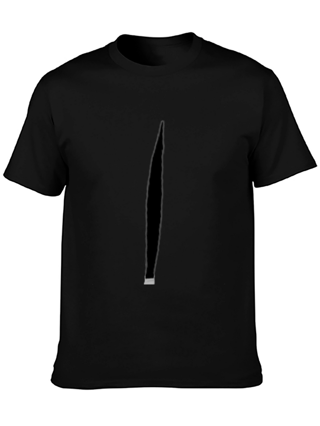 Minimalist Black T-Shirt with Shadow Detail
