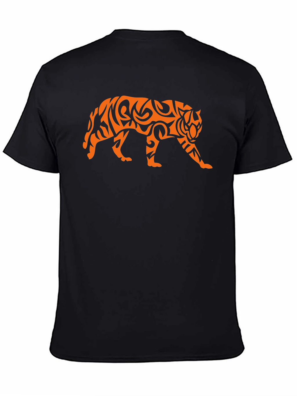 Tribal Tiger Graphic Black T-Shirt