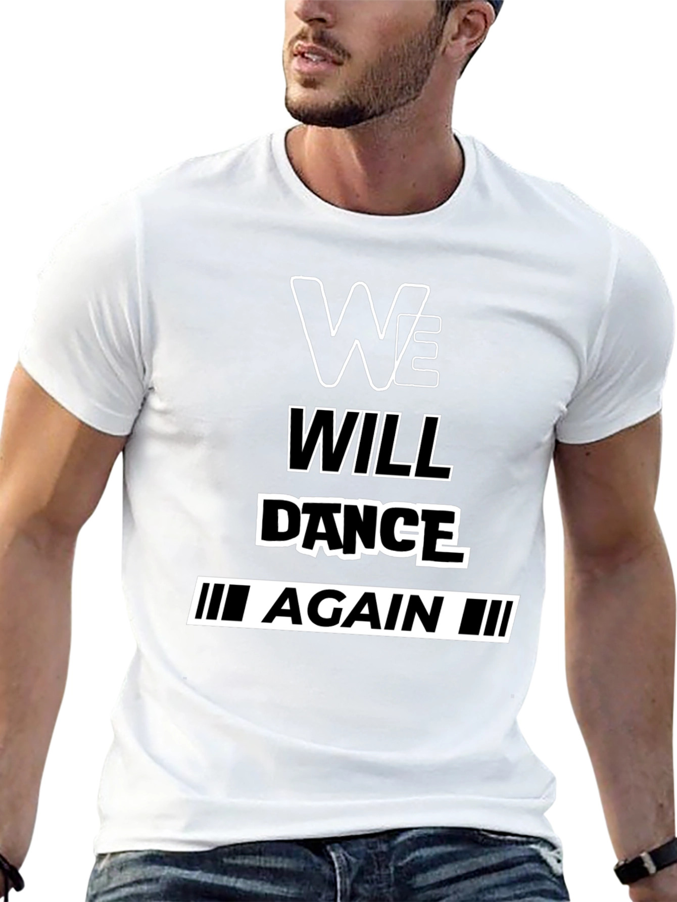 We Will Dance Again Black Graphic T-Shirt