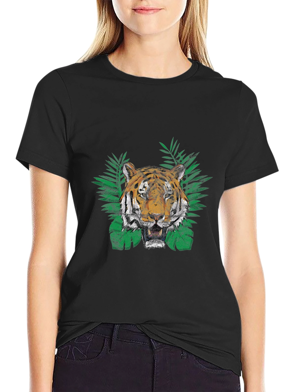 Tiger Graphic Print T-Shirt - Jungle Vibe