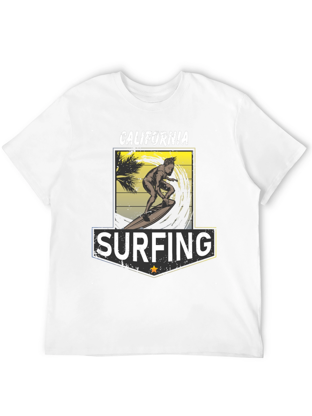 California Surfing T-Shirt - Black Tee