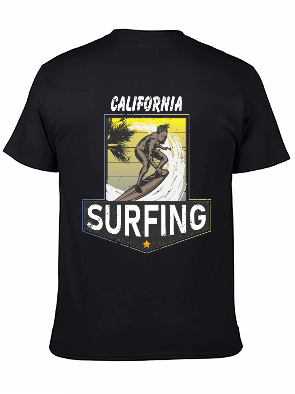 California Surfing T-Shirt - Black Tee
