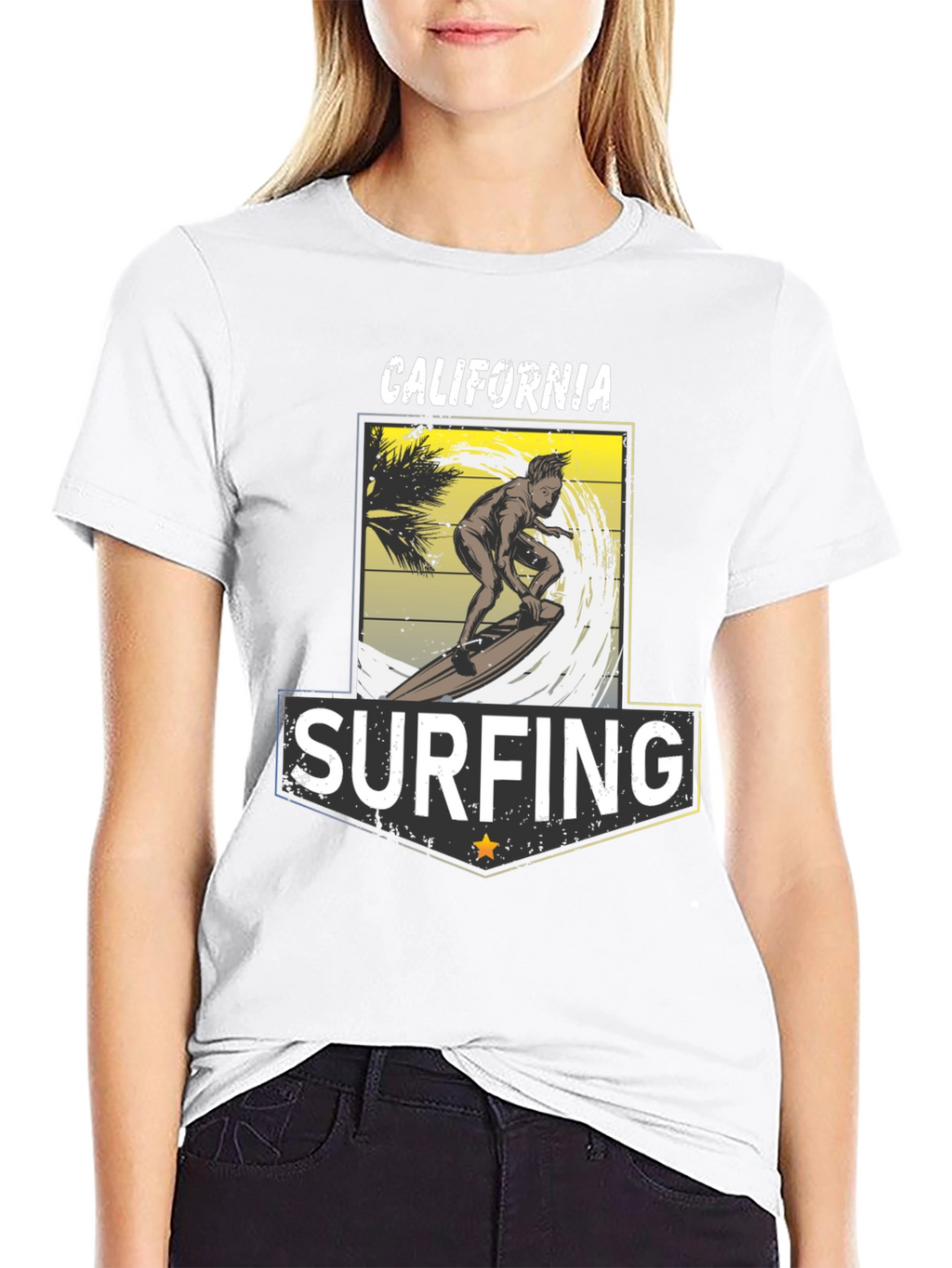 California Surfing T-Shirt - Black Tee