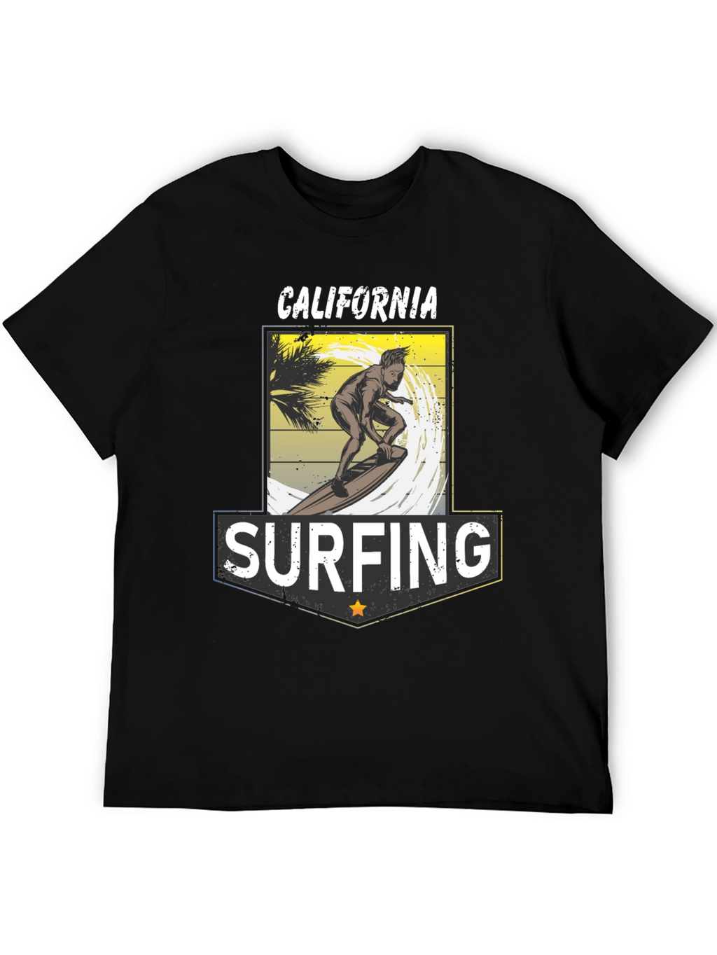 California Surfing T-Shirt - Black Tee