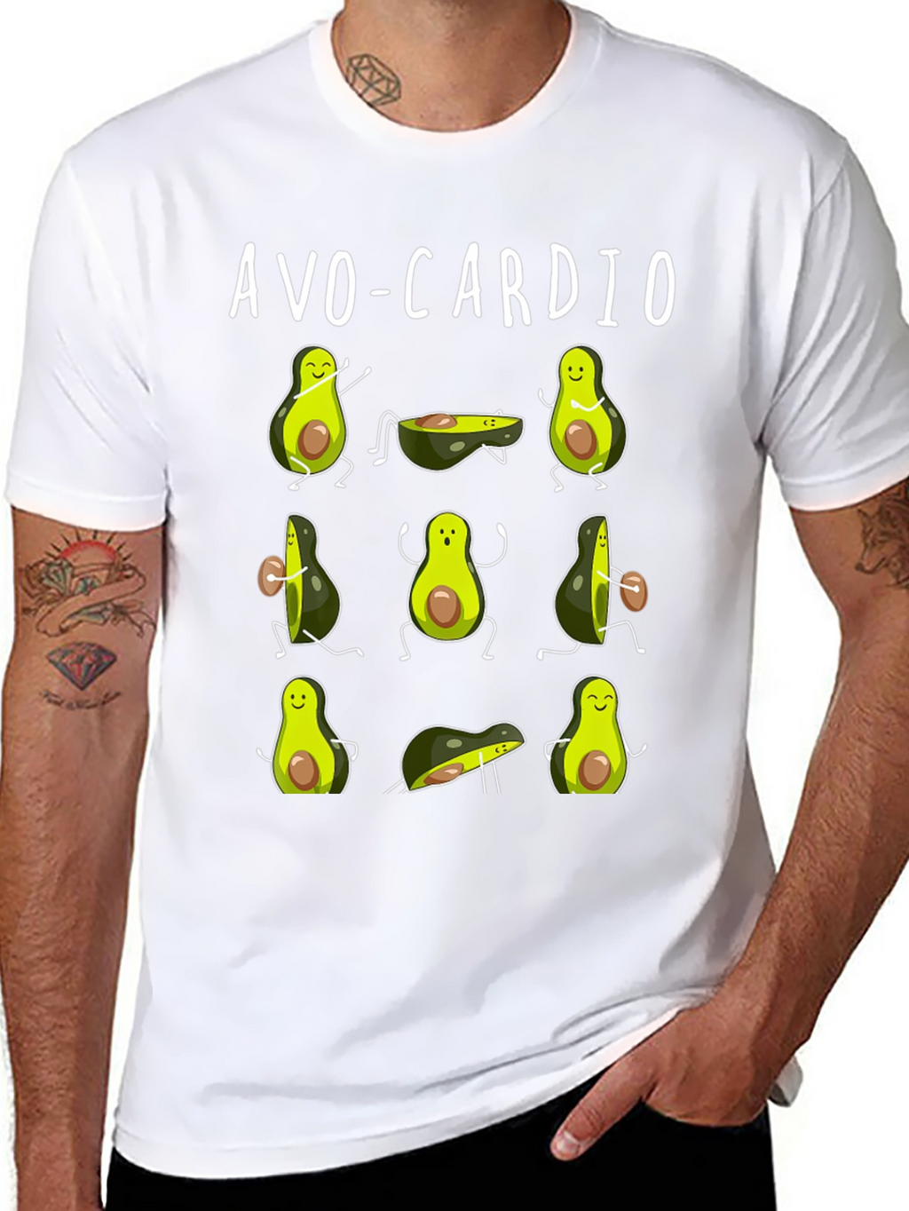 Avo-Cardio Funny Avocado Workout T-Shirt