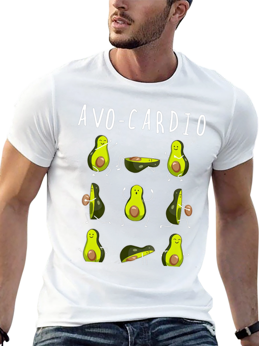 Avo-Cardio Funny Avocado Workout T-Shirt