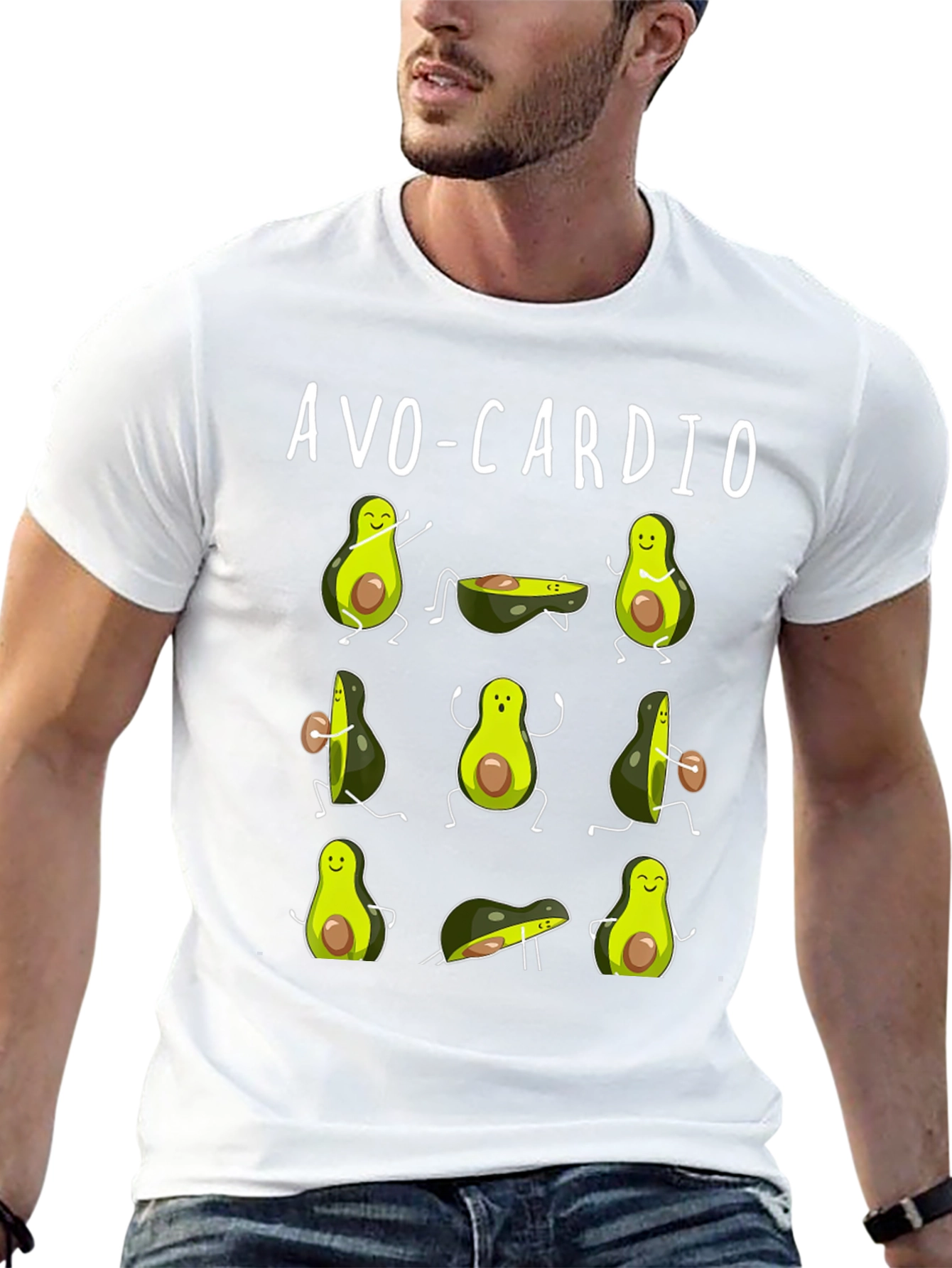 Avo-Cardio Funny Avocado Workout T-Shirt