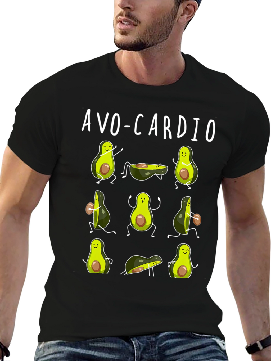 Avo-Cardio Funny Avocado Workout T-Shirt