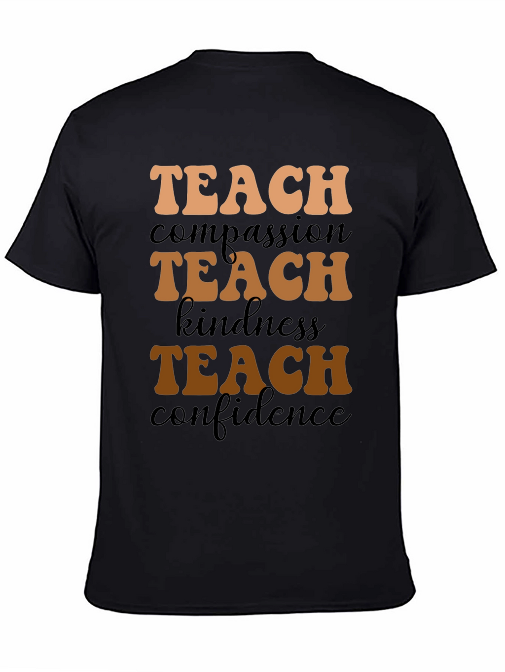 Teach Compassion Black Graphic Tee