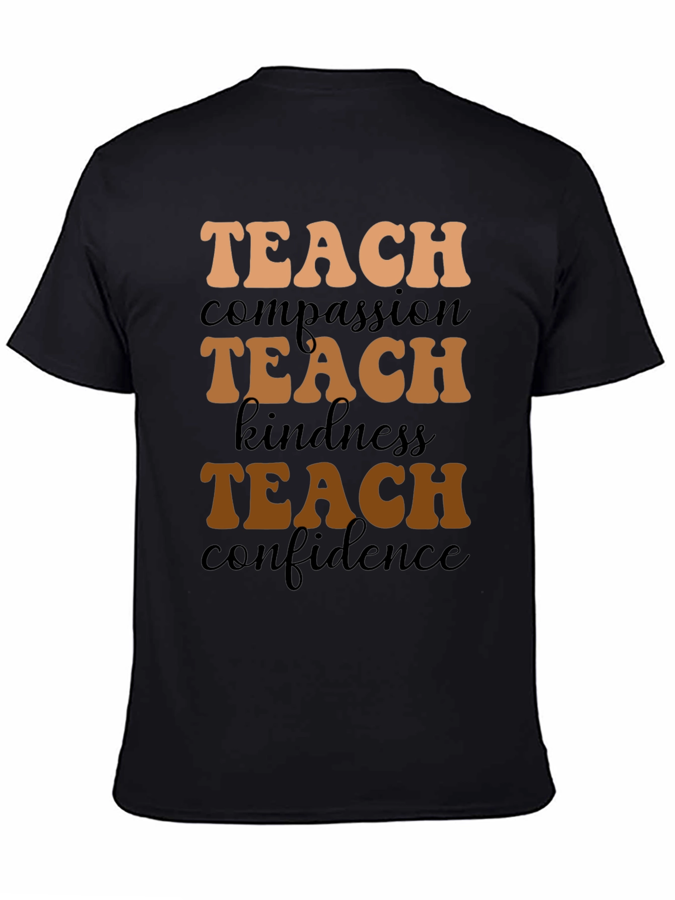 Teach Compassion Black Graphic Tee