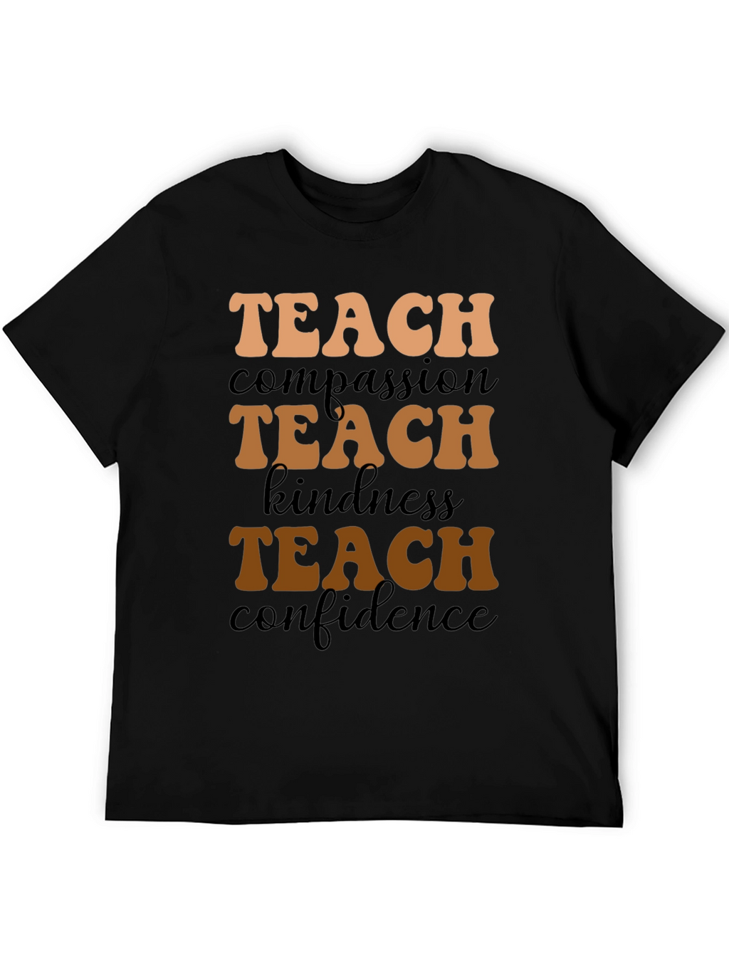 Teach Compassion Black Graphic Tee