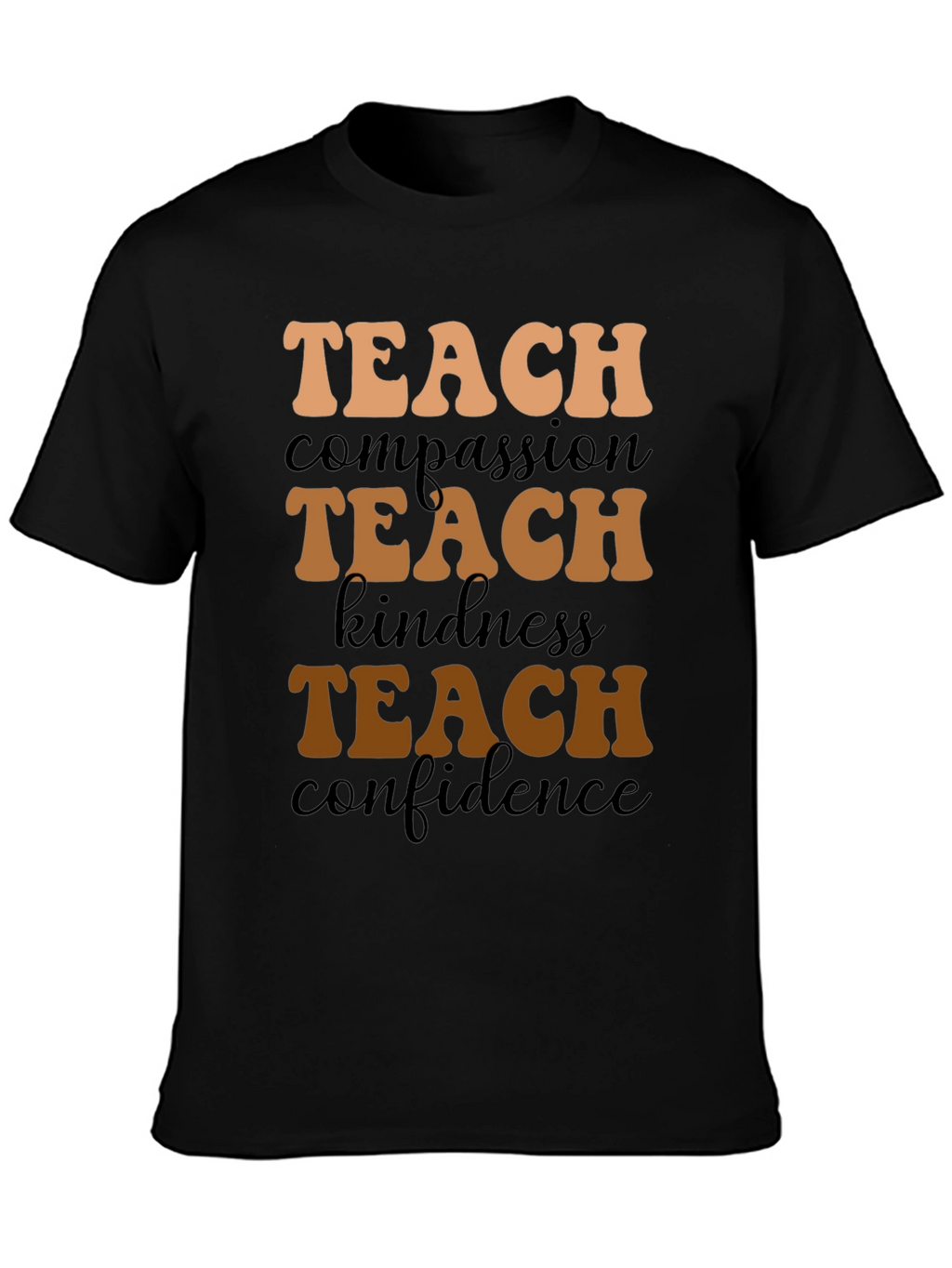 Teach Compassion Black Graphic Tee