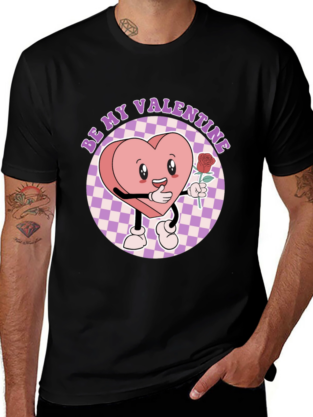 Be My Valentine Heart Graphic Tee