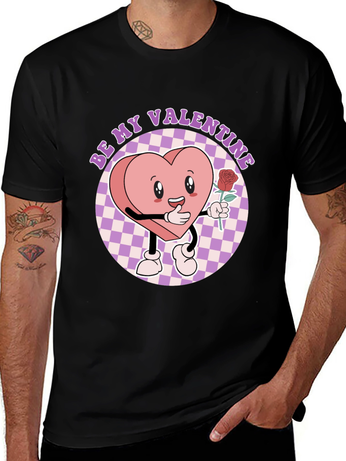 Be My Valentine Heart Graphic Tee