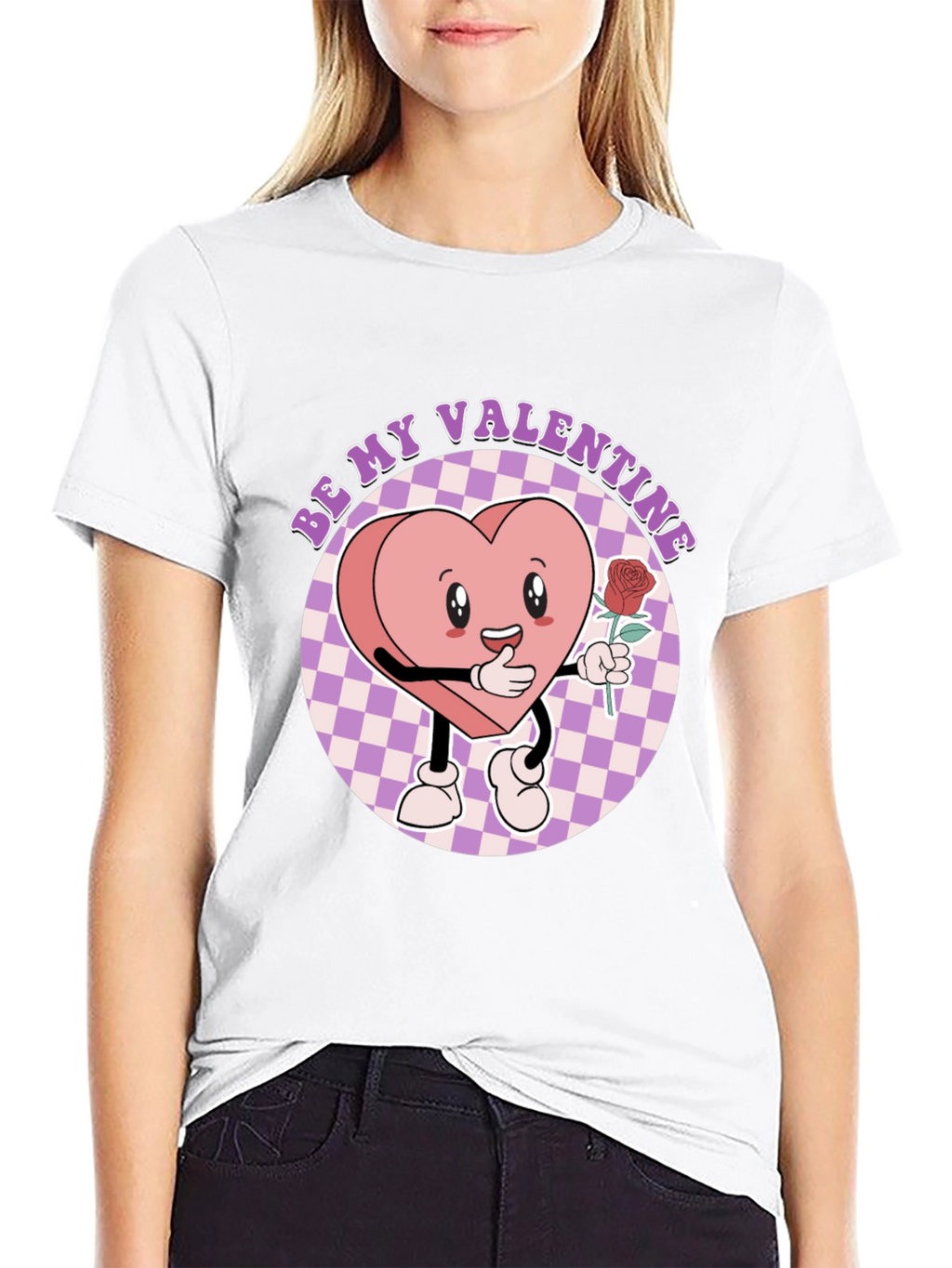 Be My Valentine Heart Graphic Tee