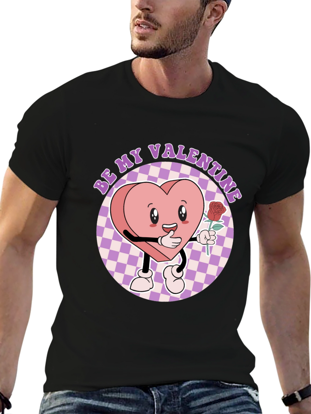 Be My Valentine Heart Graphic Tee