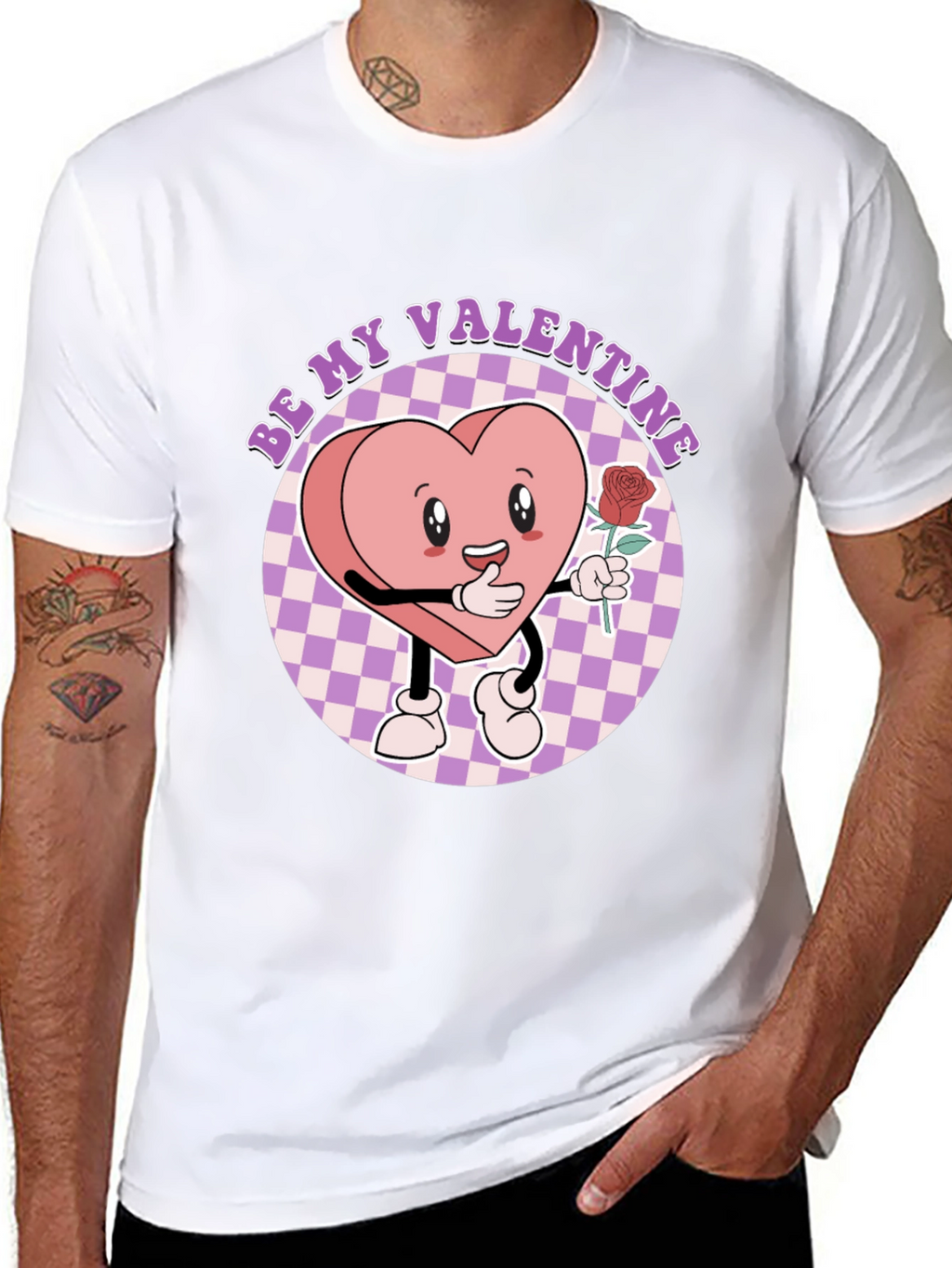 Be My Valentine Heart Graphic Tee