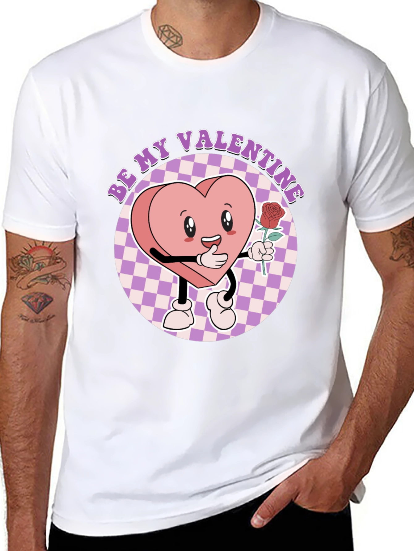 Be My Valentine Heart Graphic Tee