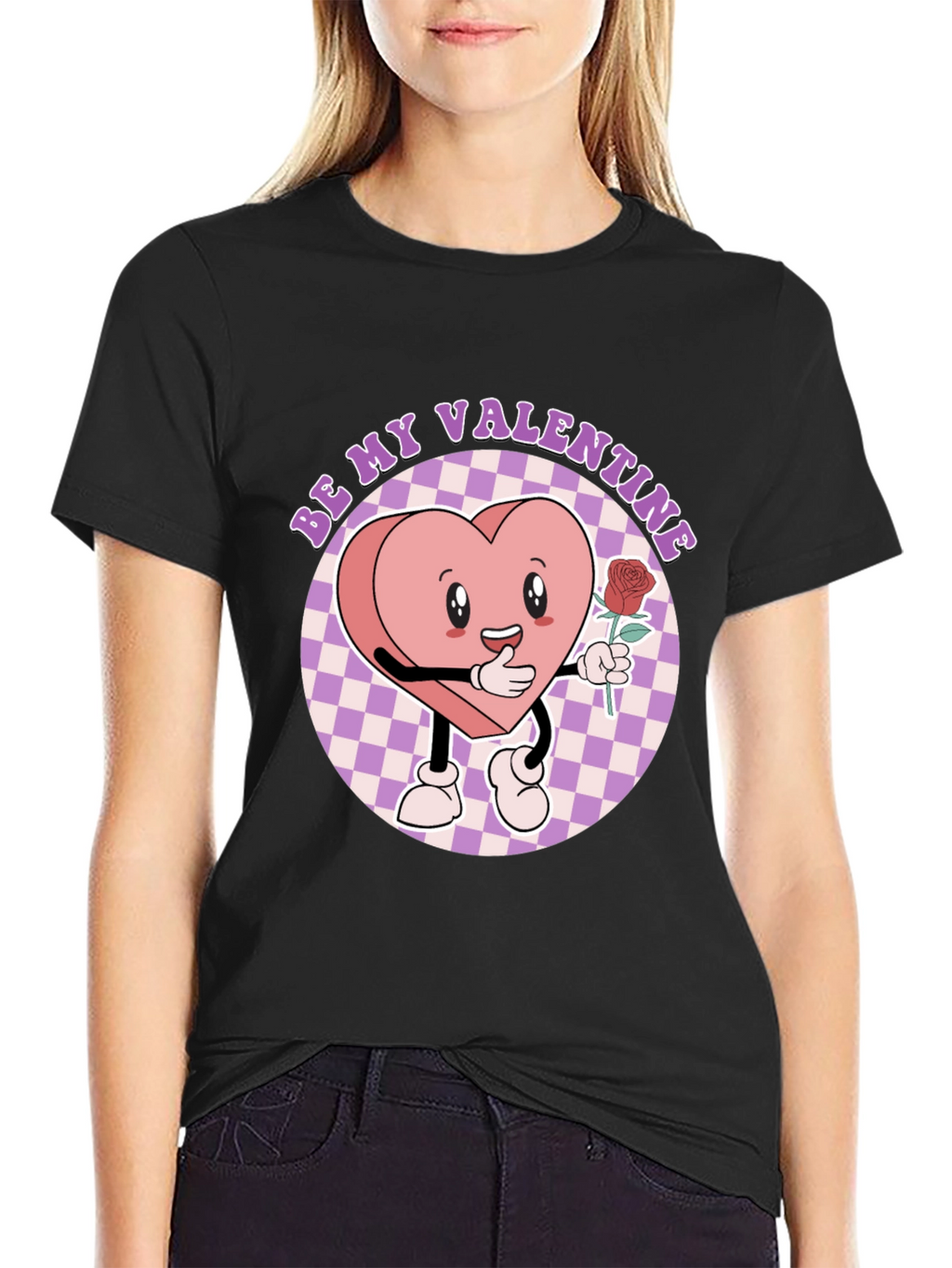 Be My Valentine Heart Graphic Tee