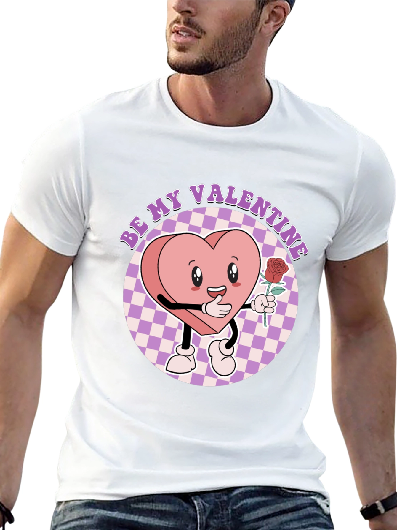 Be My Valentine Heart Graphic Tee