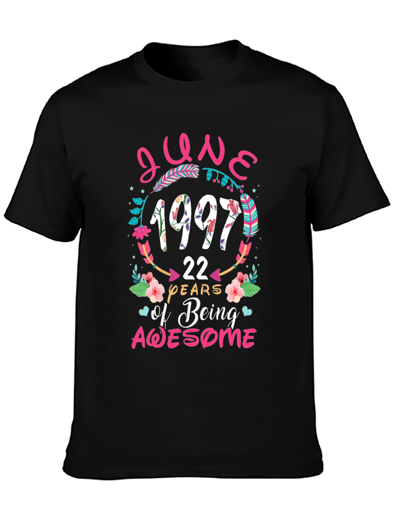 June 1997 Birthday T-Shirt - 22 Years Awesome!