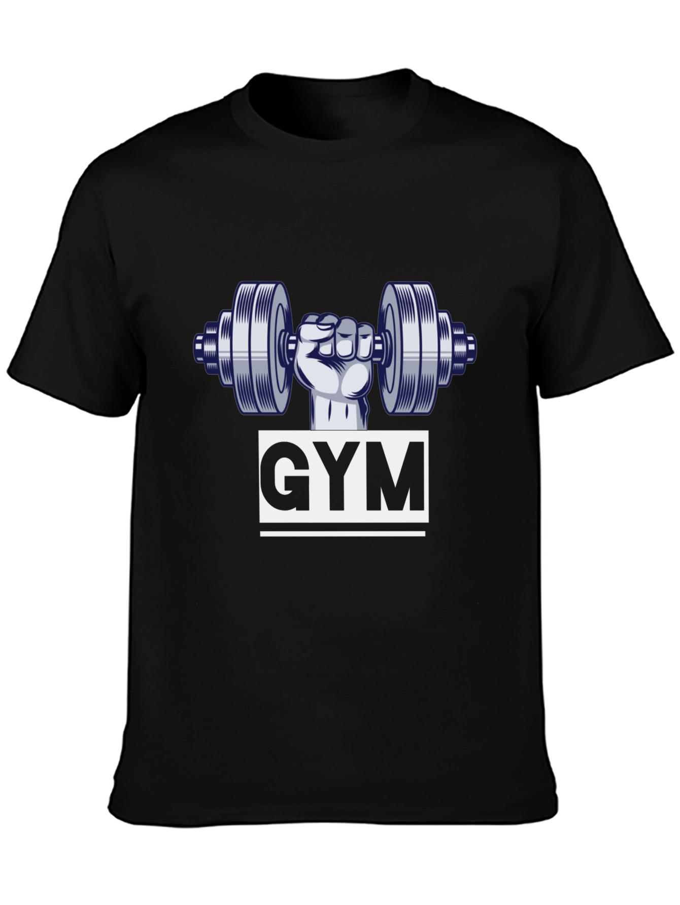 GYM Graphic Tee - Black Workout Shirt for Men