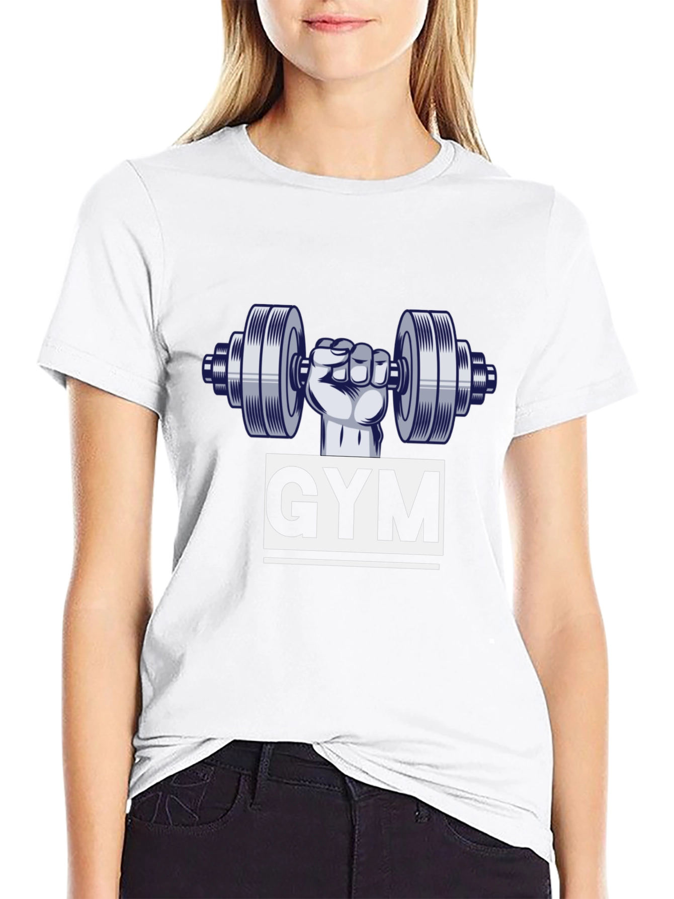 GYM Graphic Tee - Black Workout Shirt for Men