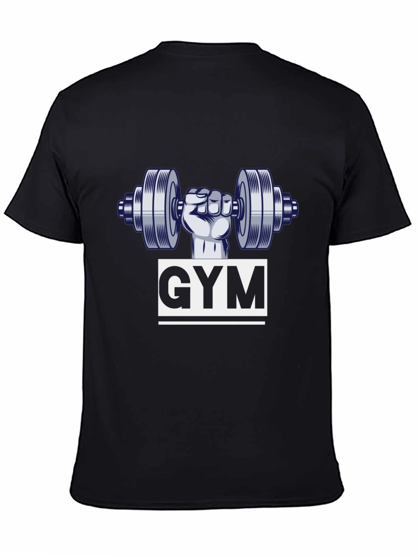 GYM Graphic Tee - Black Workout Shirt for Men