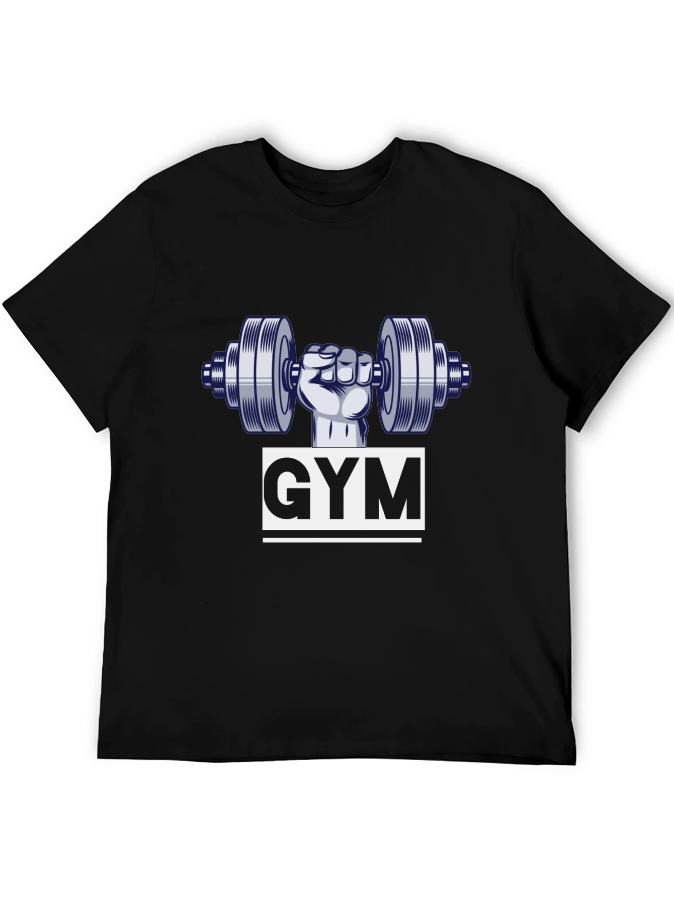 GYM Graphic Tee - Black Workout Shirt for Men