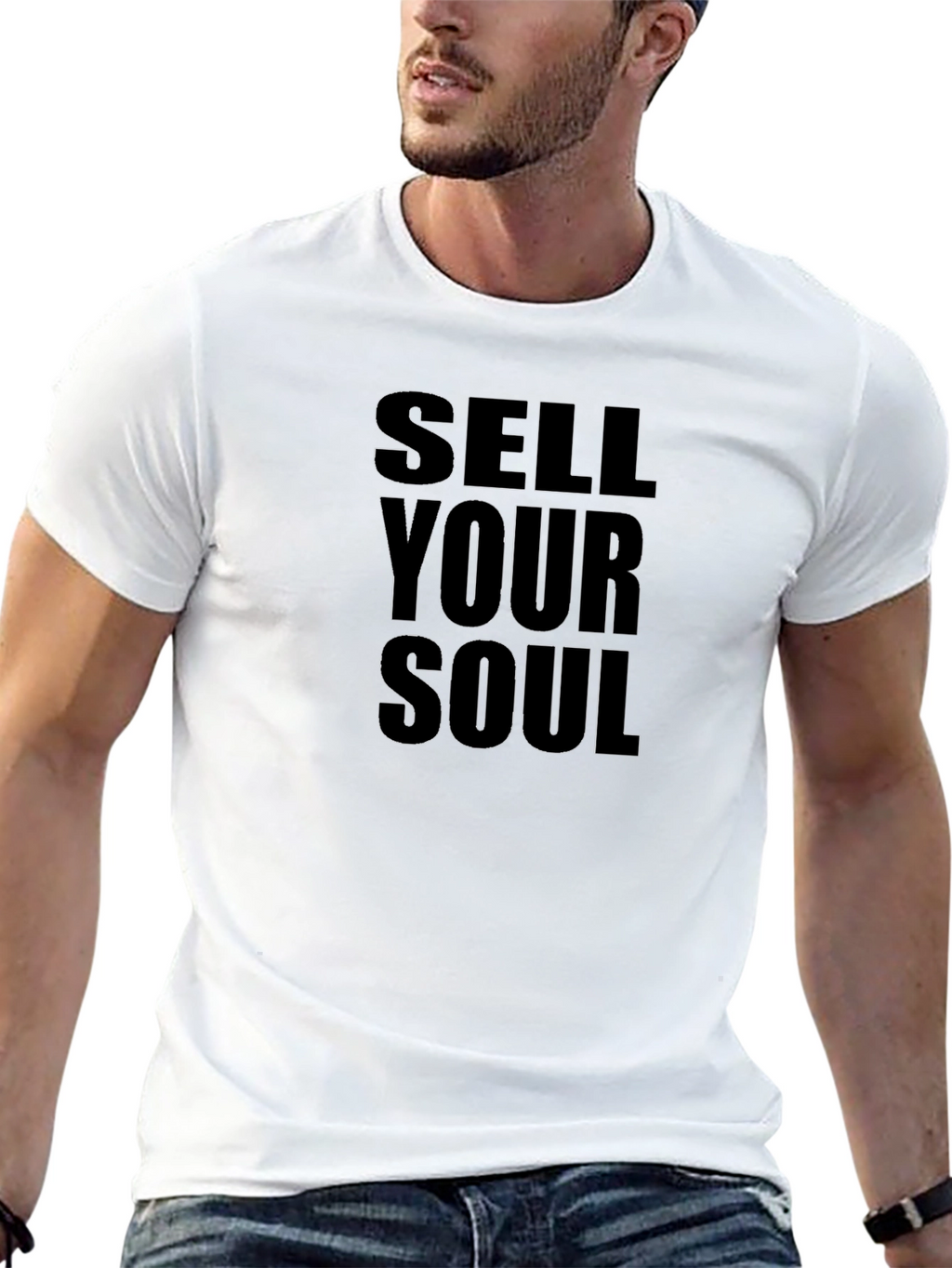 Sell Your Soul Black Graphic Tee - Edgy Style