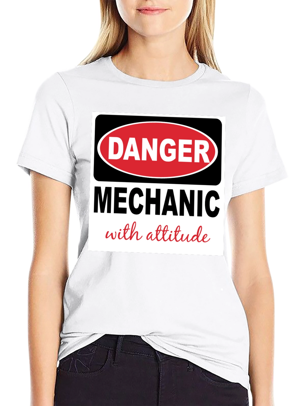 Danger Mechanic with Attitude Black T-Shirt