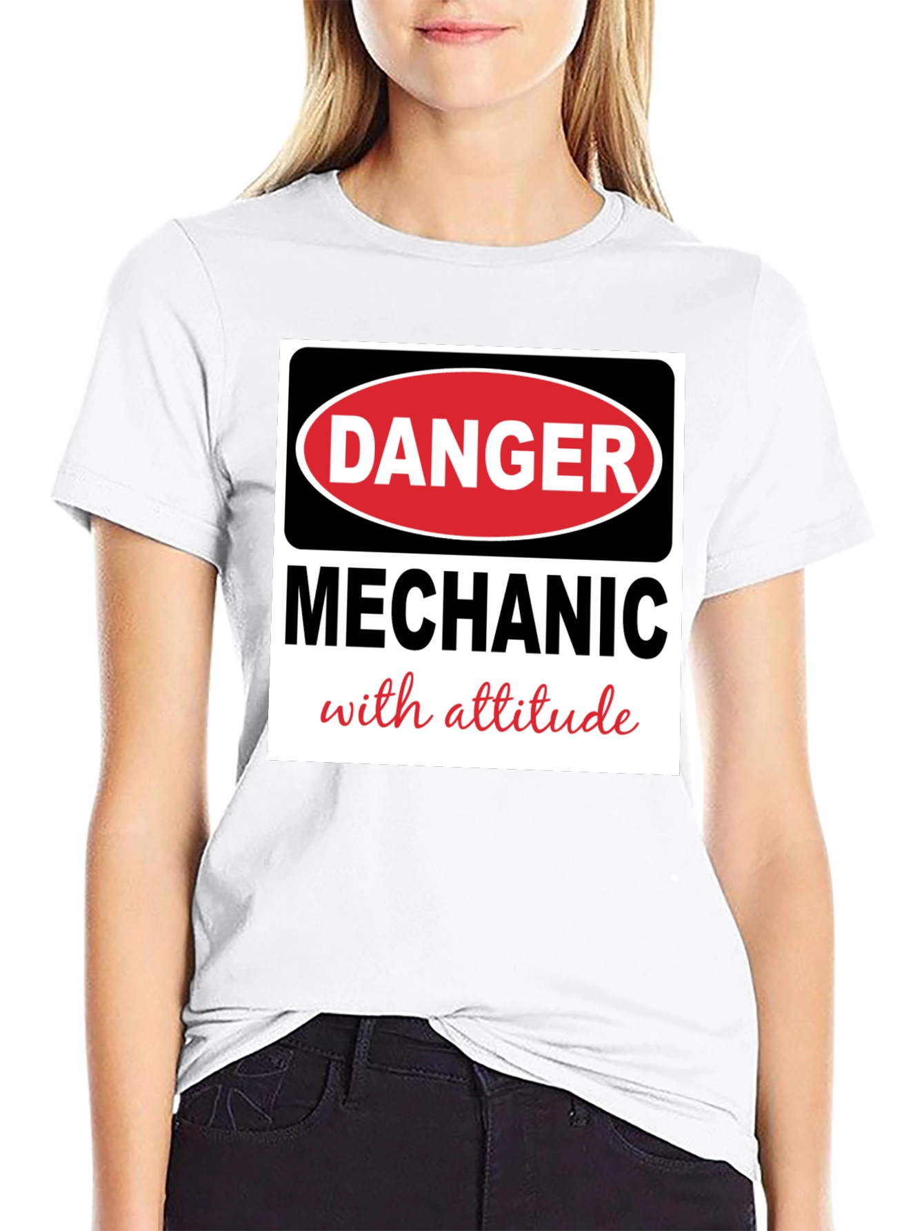 Danger Mechanic with Attitude Black T-Shirt