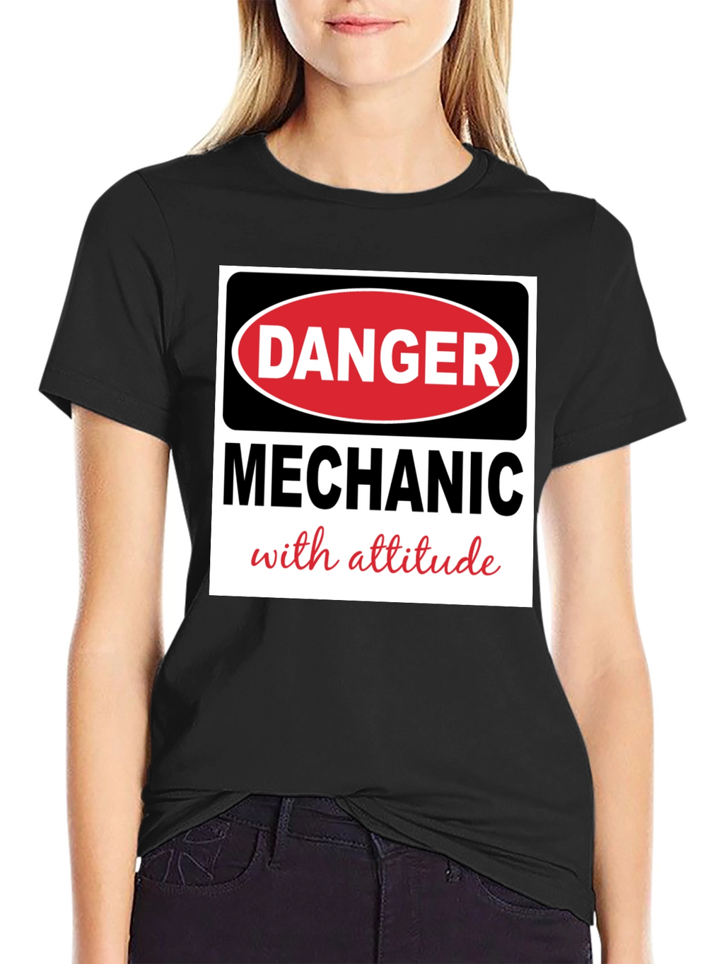 Danger Mechanic with Attitude Black T-Shirt
