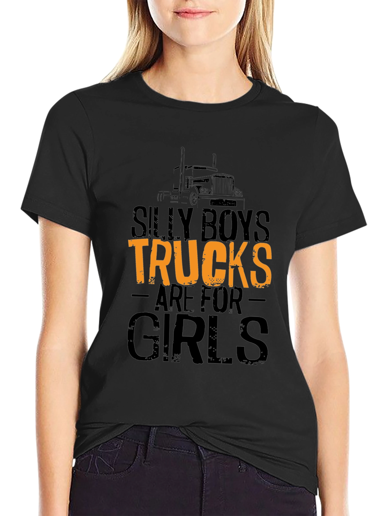 Silly Boys Trucks Are For Girls Graphic T-Shirt