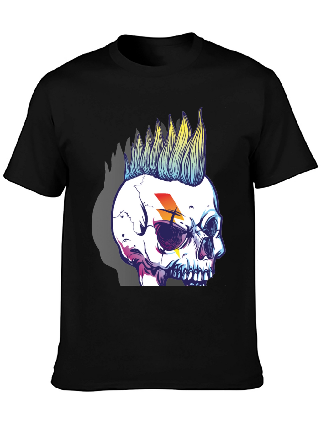 Skull Punk Graphic Tee - Rock Style