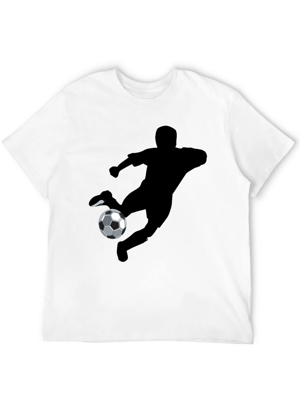 Soccer Player Graphic Black T-Shirt