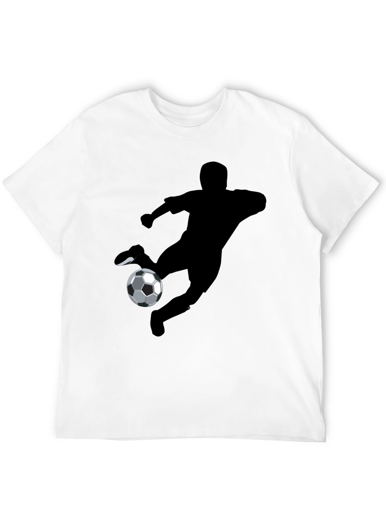 Soccer Player Graphic Black T-Shirt