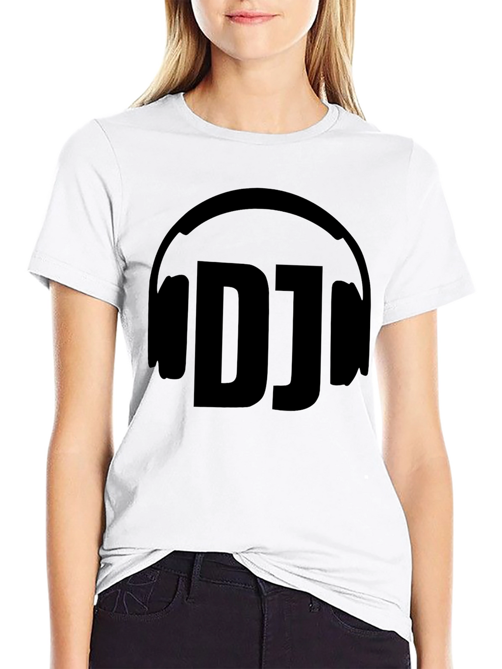 DJ Headphone Graphic Black T-Shirt