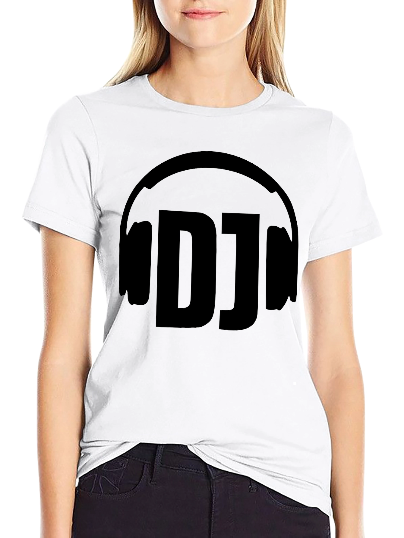 DJ Headphone Graphic Black T-Shirt