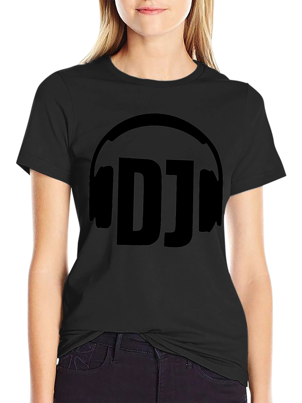 DJ Headphone Graphic Black T-Shirt