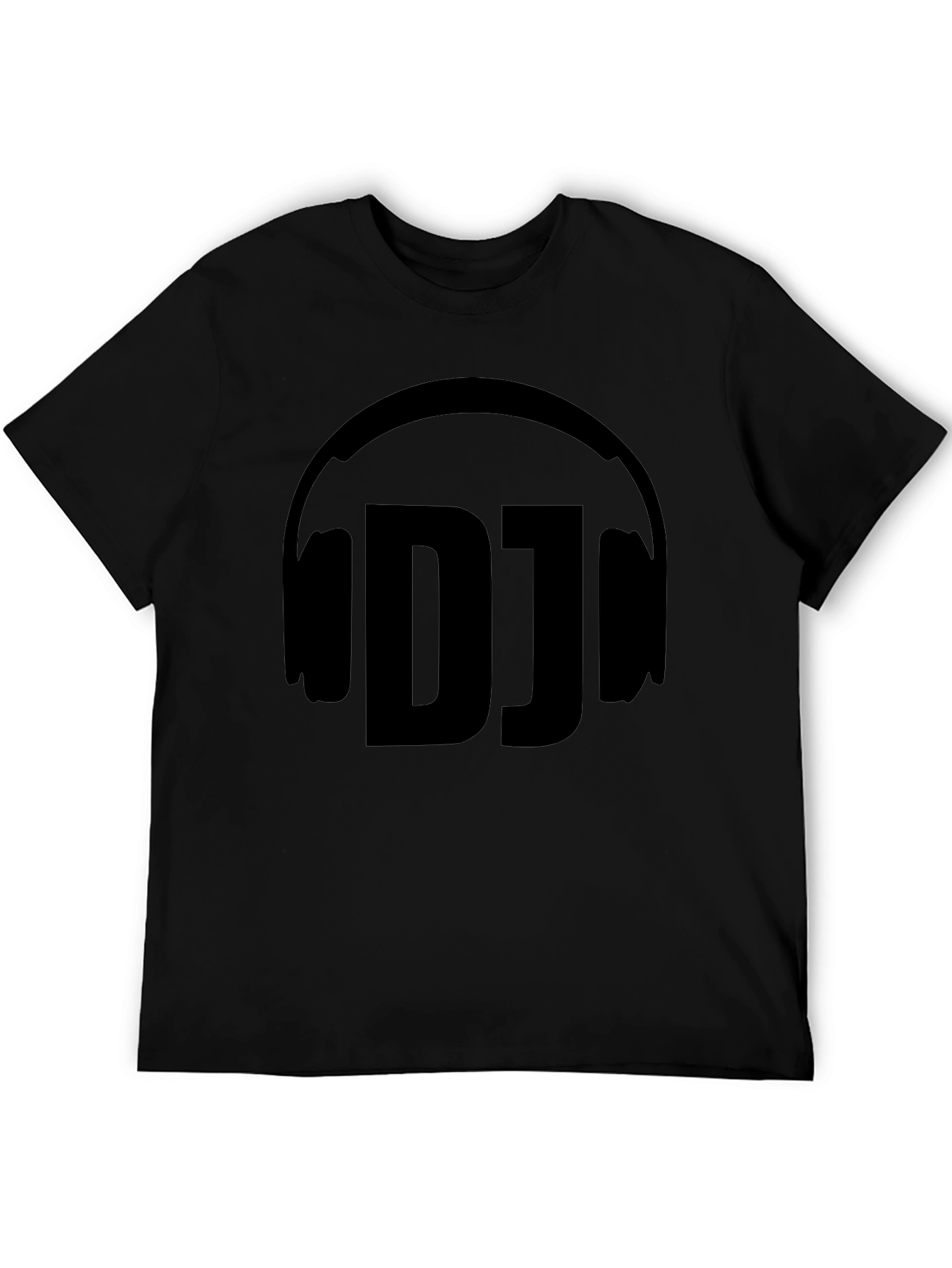 DJ Headphone Graphic Black T-Shirt