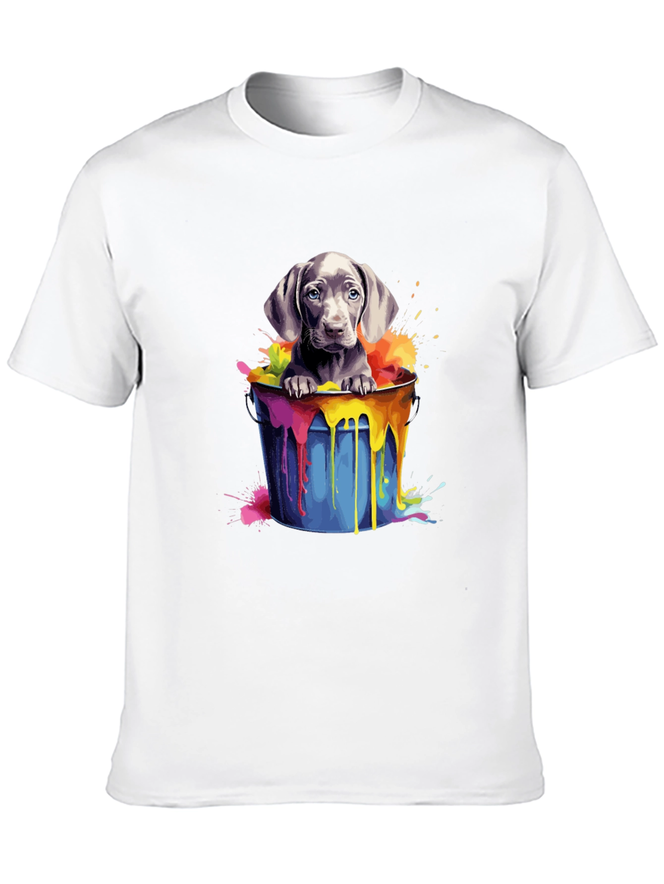 Dog in Bucket T-Shirt - Colorful Cute Puppy Tee
