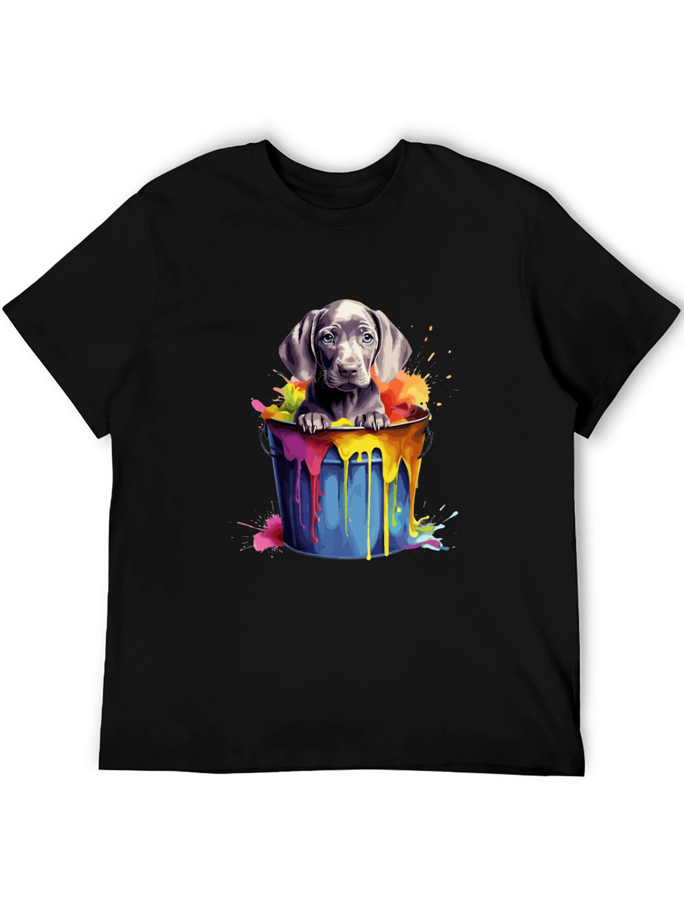 Dog in Bucket T-Shirt - Colorful Cute Puppy Tee