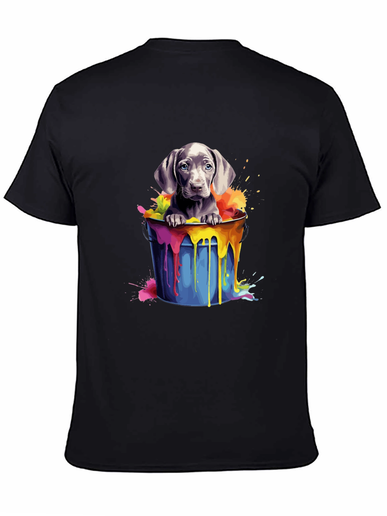 Dog in Bucket T-Shirt - Colorful Cute Puppy Tee