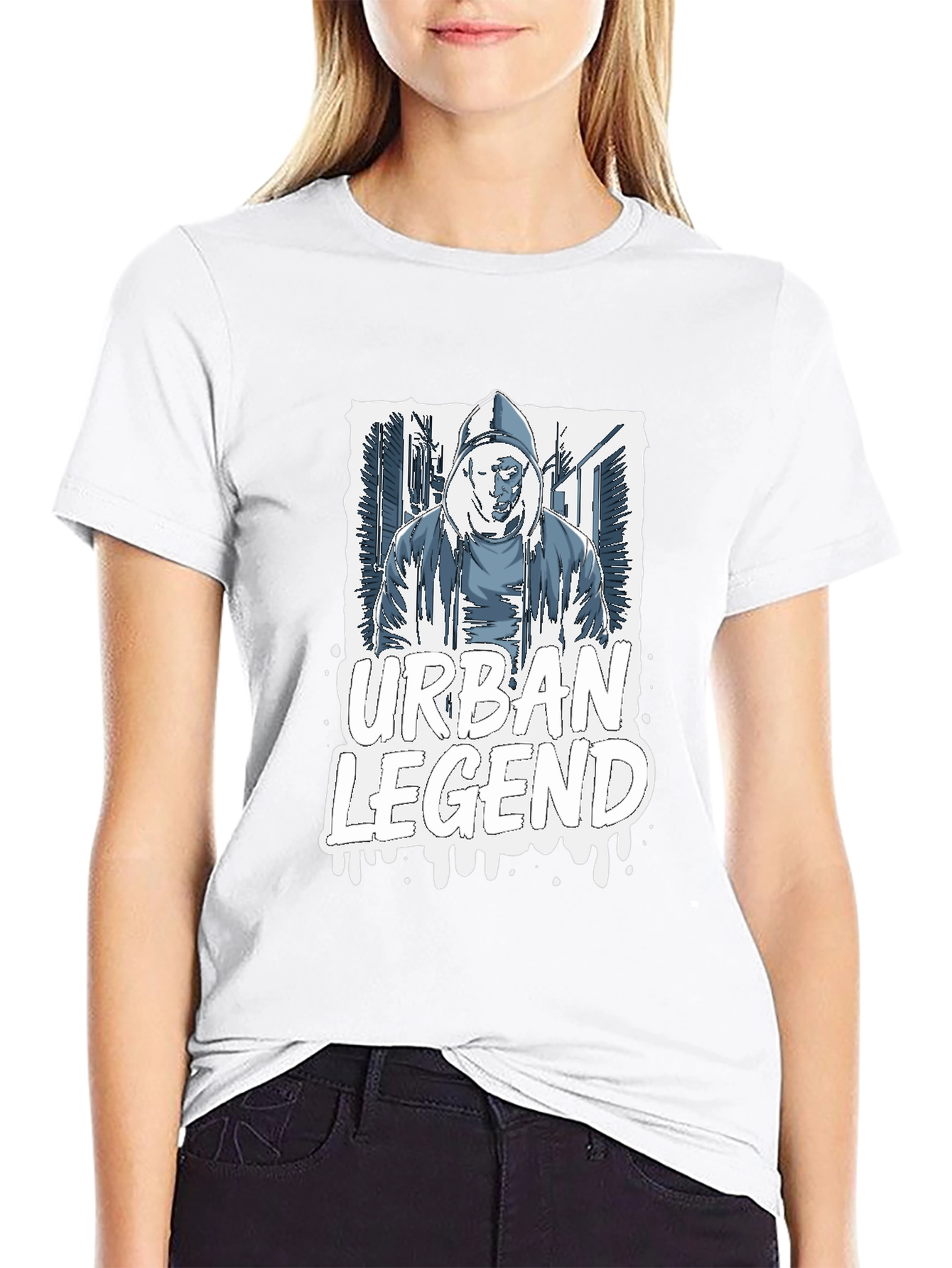 Urban Legend Graphic Print T-Shirt - Casual Wear