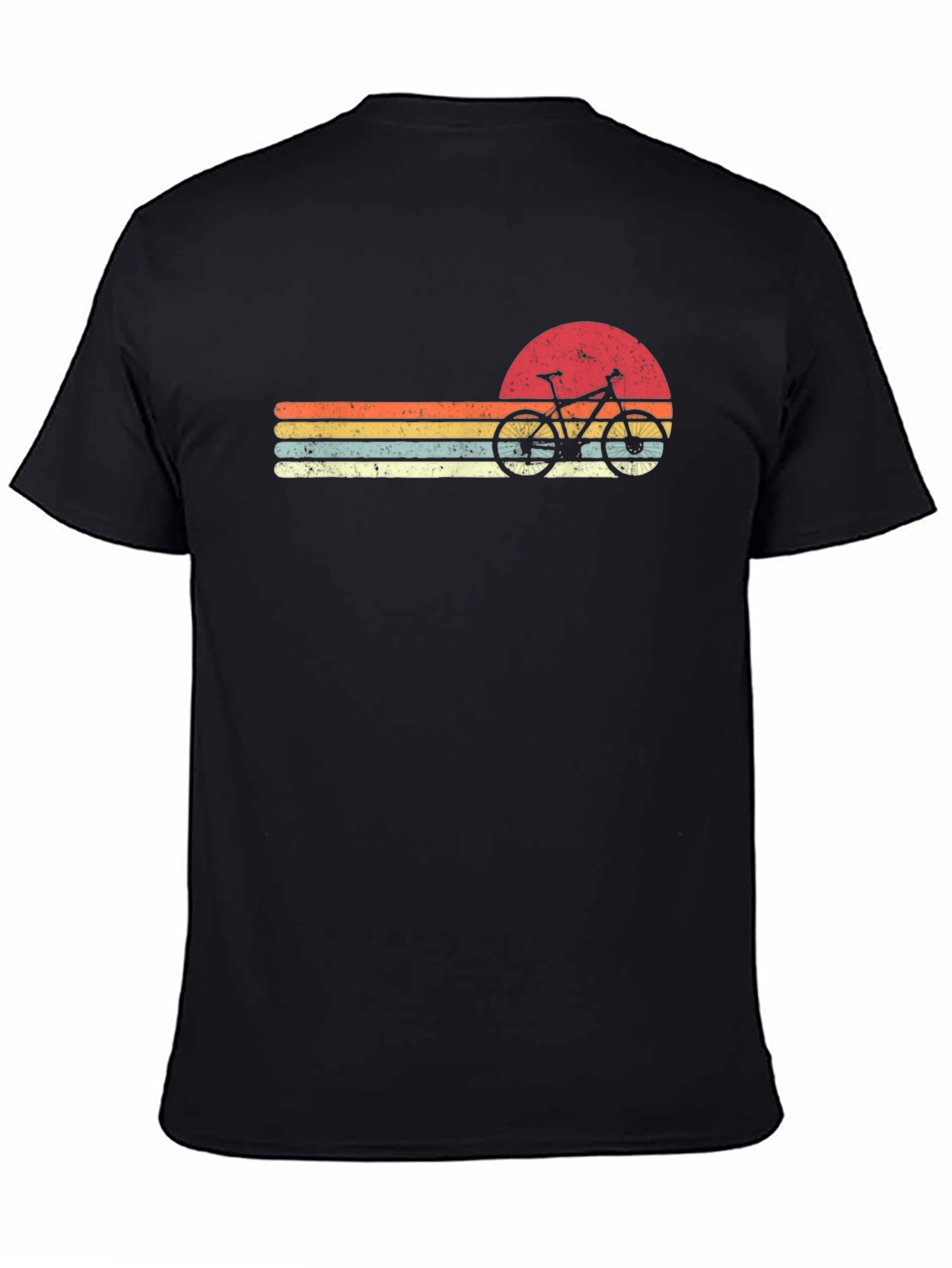 Retro Sunset Bike T-Shirt - Vintage Style Cyclist Tee