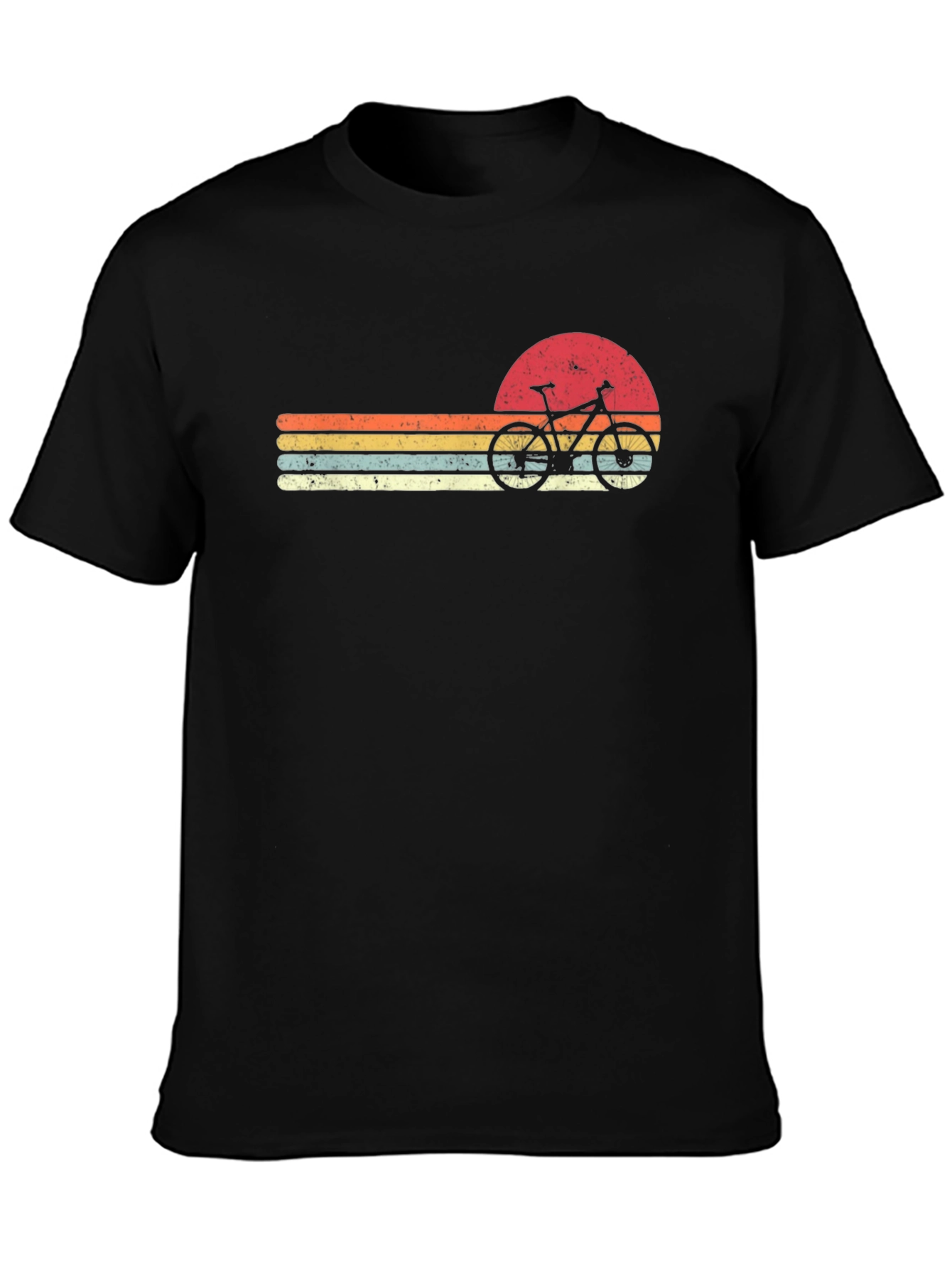 Retro Sunset Bike T-Shirt - Vintage Style Cyclist Tee