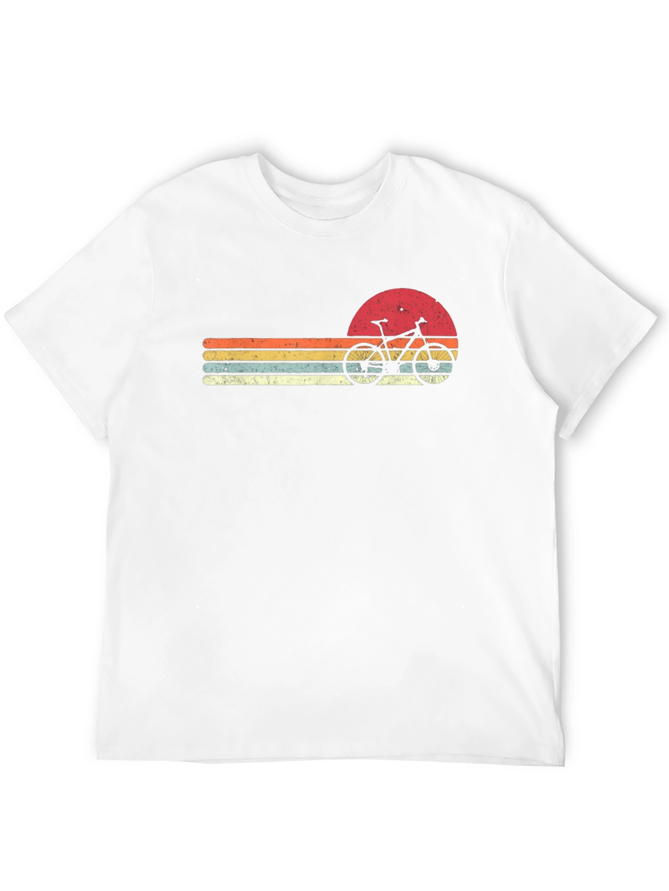 Retro Sunset Bike T-Shirt - Vintage Style Cyclist Tee